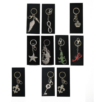 Elegant Boxed Rhinestone Keychains (variations)